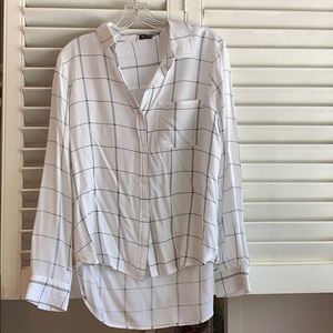 Medium Black and White Stripe Button Down Shirt